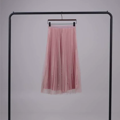 دامن توری مروارید