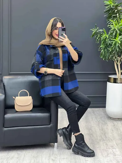 شکت چهارخونه آستین پاگن