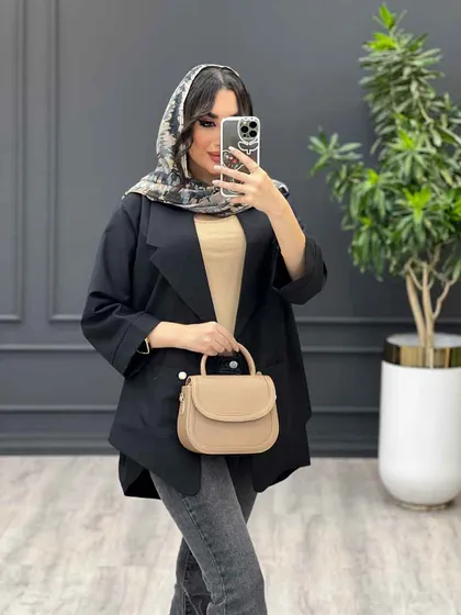 مانتو جلوباز جیب پرچی