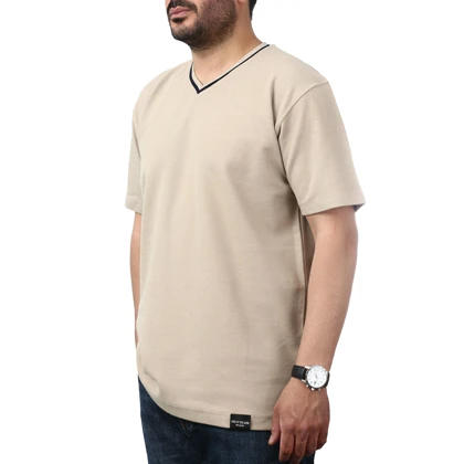 تیشرت آستین کوتاه یقه هفت مردانه کاکتوس مدل 2612544