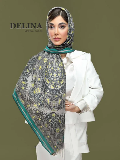 روسری نخی طرح فرش
