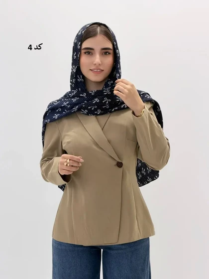 6929-شال میکس سرمه