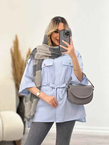 مانتو لینن سرشانه پاگن