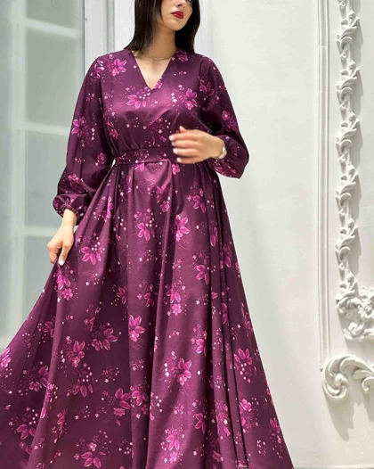 پیراهن سوپر کلوش ارغوان SC02
