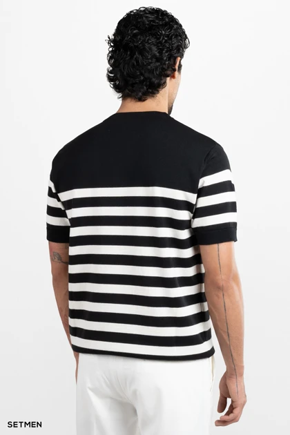 تیشرت مردانه بافت یقه گرد