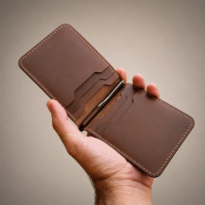 کیف پول جیبی چرم مدل نوژین