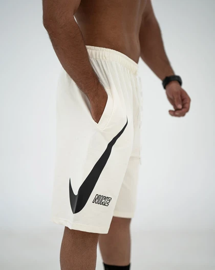 شلوارک بگ طرح NIKE سفید