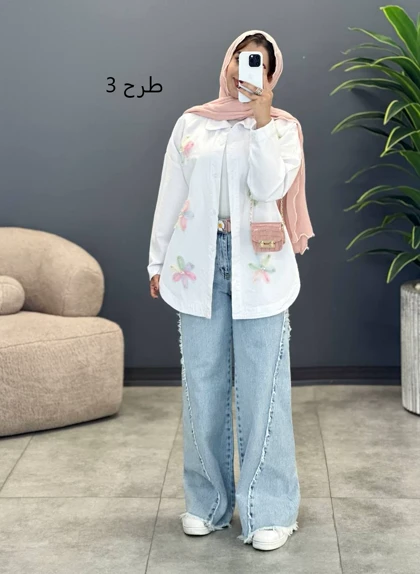 2090-کت کتان شکوفه