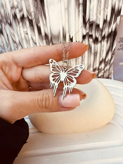 گردنبند پروانه استیل