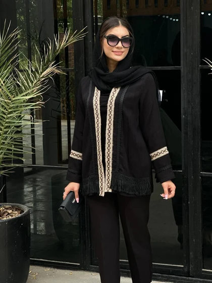 کت بامبو خرجکار کنفی ریشه دوزی