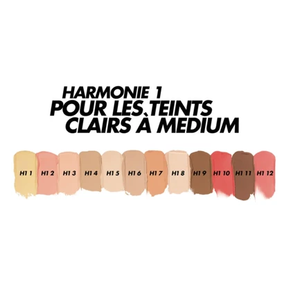 پالت کانتور، هایلایتر و رژگونه کرمی میکاپ فور اور, مدل HD Skin Essential رنگ Harmony شماره 01 مناسب انواع پوست با فینیش طبیعی، 12 رنگ وزن 26.5 گرم