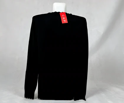 کاردیگان زنانه طرح گل‌دوزی ژاکت یقه هفت مجلسی (لبه موج‌دار)