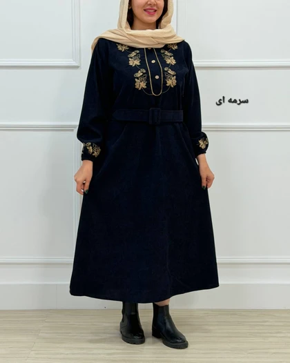 پیراهن مخمل کبریتی سپنتا کد محصول 1513