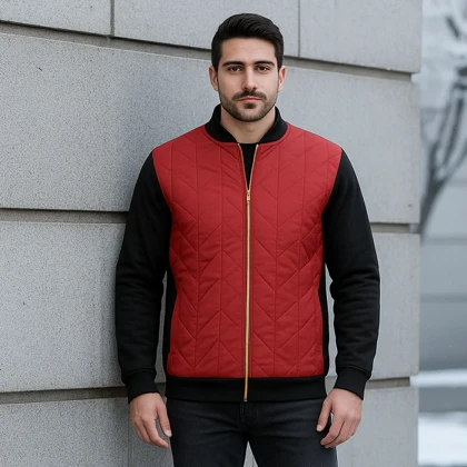 کاپشن مردانه قرمز مدل Homan