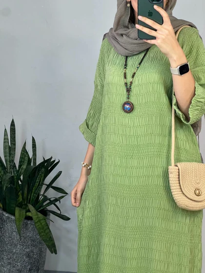 مانتو کفتان بلند کوک دوزی