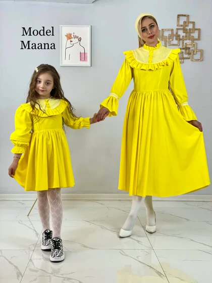 پیراهن ست مادر دختری مانا