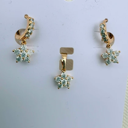 نیم ست ستاره نگینی ژوپینگ بدون زنجیر