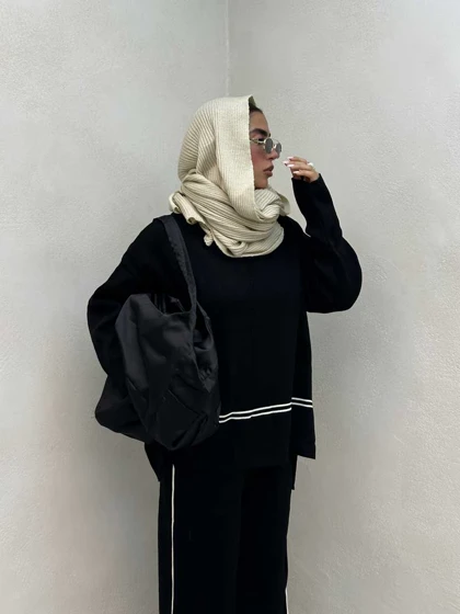 ست بلوز و شلوار حاشیه‌دار