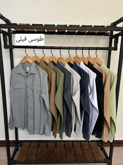 پیراهن آستین بلند کتان دوجیب 2484
