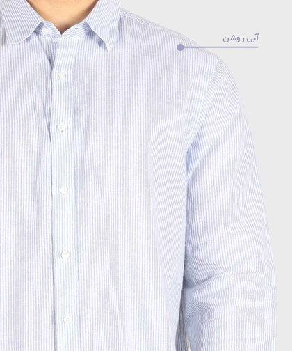 پیراهن مردانه لینن راه راه برند تیپ 5509