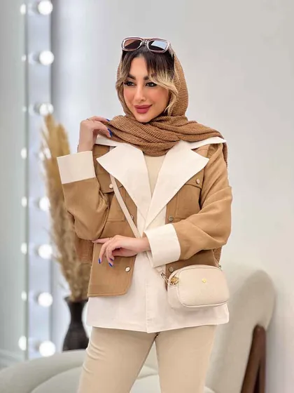 کت ترکیبی لمه دار