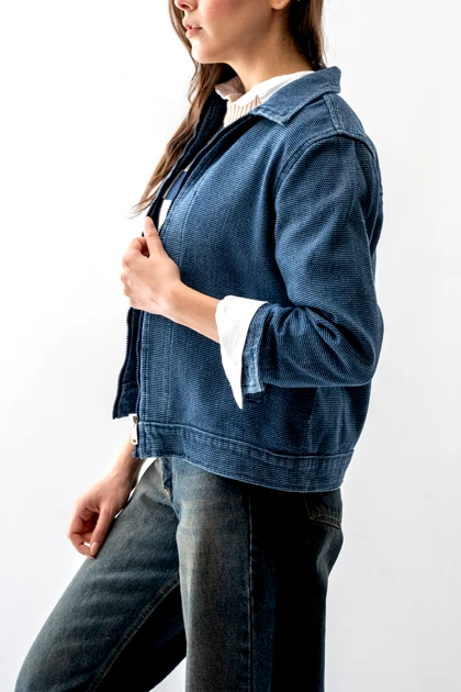 کت جین طرح دار مچ دار زنانه