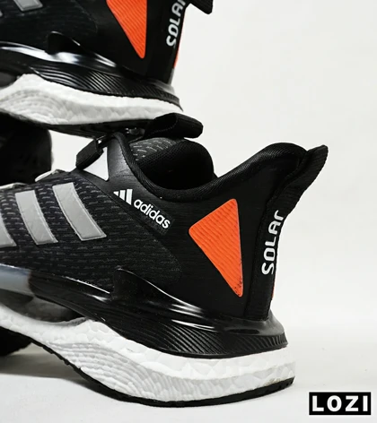 کفش کتانی مردانه و زنانه مشکی نوک مدادی ADIDAS Solar disk