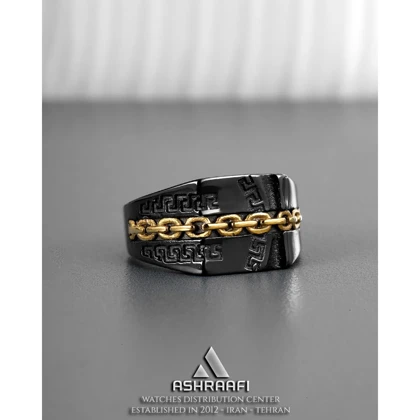 انگشتر مردانه مشکی Men Ring KG02