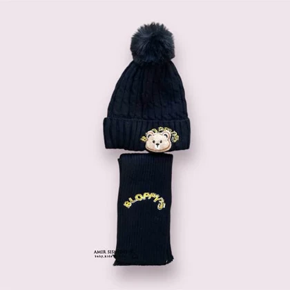 کلاه و شال بافت بچگانه BLOPPY