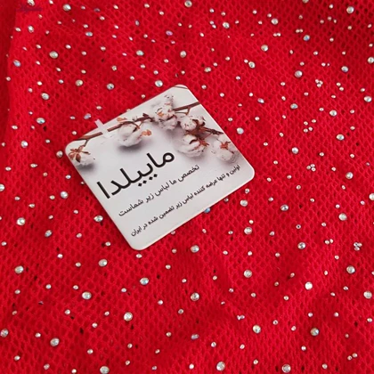 بادی فانتزی قرمز مدل نگین‌دار