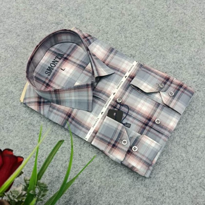 پیراهن مردانه استین بلند _ طرح چهارخونه