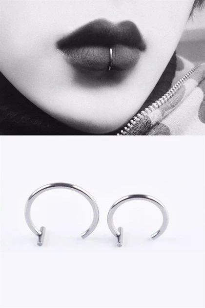 پیرسینگ فیک لب