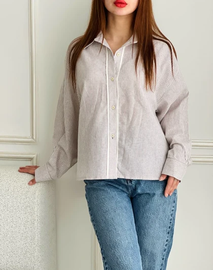 شومیز لینن دلوینا کد SH-3018