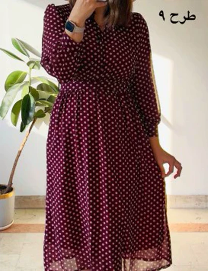پیراهن حریر سرمه سری 16