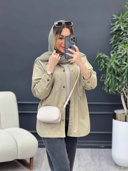مانتو دو جیب زاپ‌دار دنیز