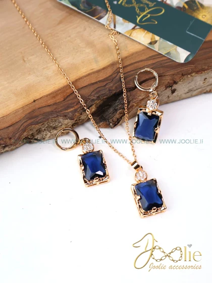 نیم ست زنانه گردنبند - گوشواره طرح طلا کد S5115