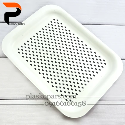 سینی تخت لیزری کوچک 2377 رزگلد