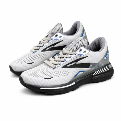کفش کتانی رانینگ مردانه بروکس طوسی مشکی Brooks