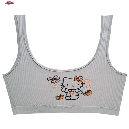 نیم‌تنه دخترانه مدل کیتی بدون پد کد 5072-1 بسته 3 عددی