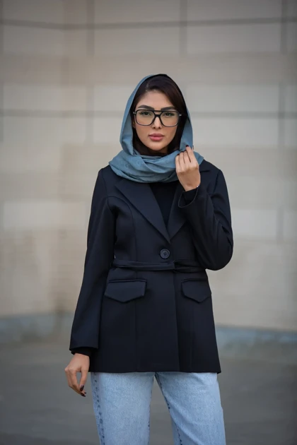 کت زنانه بلدینگ کمر بنددار