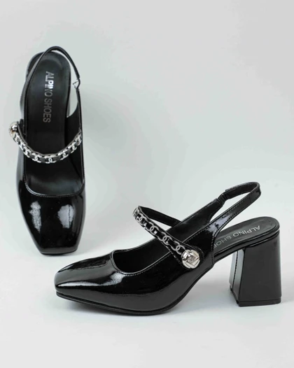 1055 - کفش پشت‌باز رکاب نگینی 1055