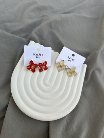 گوشواره گل میناکاری