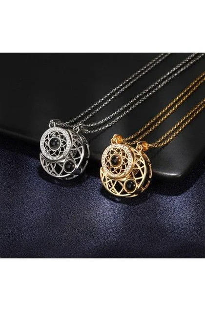 گردنبند ست مهر و ماه استیل