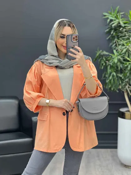 مانتو لینن تک دکمه