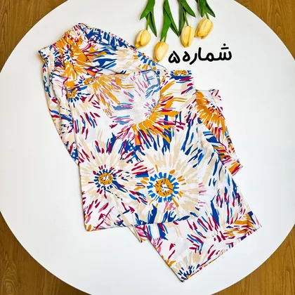 ست تیشرت شلوار نخی کد 773