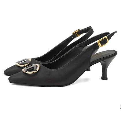 کفش مجلسی زنانه پاشنه‌دار 5 سانت مدل 400948 _ sandal valentino