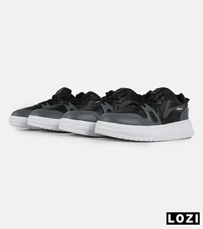 کفش کتانی مردانه مشکی طوسی FASHION مدل 7433