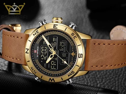 ساعت مچی نیوی فورس قاب طلائی Naviforce 9144M