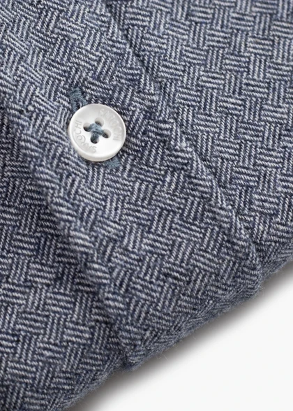 پیراهن کژوال پشمی جناقی سرمه ای ملانژ