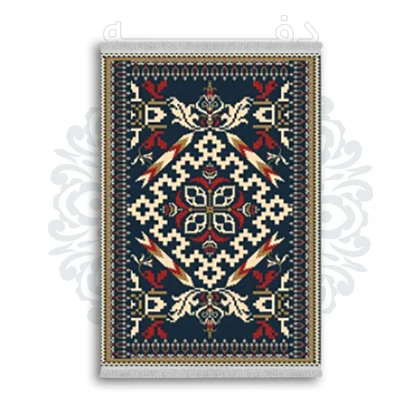 *جدید* فرشینه از جنس پارچه شانل مخمل ترک طرح فانتزی برند دفه کد 1861